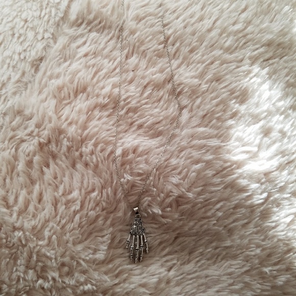 Skeleton Hand Necklace - Picture 2 of 2